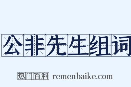 公非先生组词是什么意思的图片
